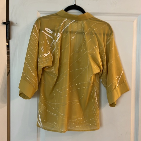 Akris - Printed Three-Quarter Sleeve Button-Up Top Size - US 4 - Picture 2 of 14